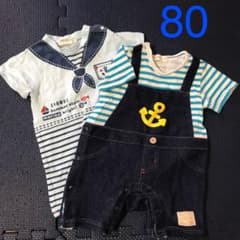 ロンパース　半袖　男の子　80  2枚セットのサムネイル