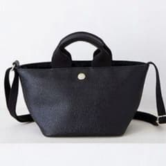 美品】TOPKAPI スコッチグレイン プレーン ミニショルダーバッグ 黒 
