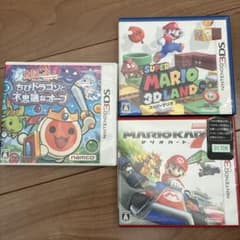 3DS 太鼓の達人 マリオカート スーパーマリオ 3本セットのサムネイル