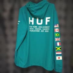 HUF ナイロンアノラックパーカー Sサイズ ハーフジップ - メルカリ