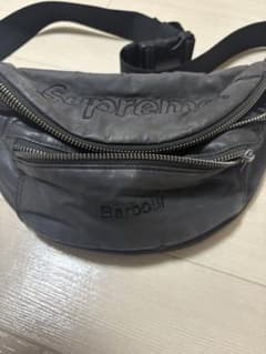 Supreme Barbour Waist Bag Black コラボ　バックのサムネイル