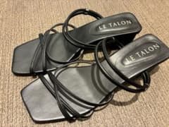 LE TALON 2way ブラック ストラップサンダルのサムネイル