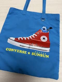 ス*ー様 パペットスンスン CONVERSE トートバッグ　ブルーのサムネイル