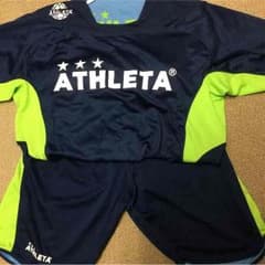 アスレタ上下 リバーシブル練習着 紺色×黄緑 水色×紺色のサムネイル