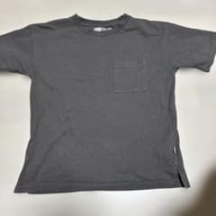 キッズ ポケット付きTシャツ チャコールグレーのサムネイル