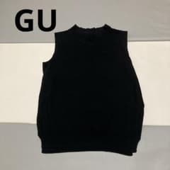 GU ジーユー　ブラック ノースリーブニット　サマーニットのサムネイル