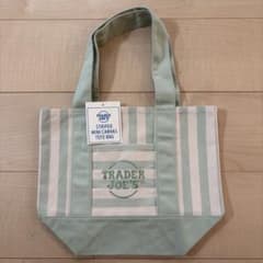 Trader Joe's STRIPED MINI CANVAS TOTEのサムネイル