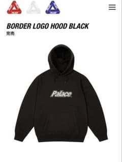 PALACE border logo hood black - メルカリ