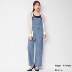 GU デニムサロペットストレートパンツのサムネイル