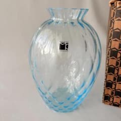 カルロモレッティ ムラーノ ガラス アクアマリン 花瓶 新品 murano