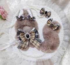 ❤︎ ぬい服リスちゃん ブラウン10-12cmパールストラップ付き❤︎35