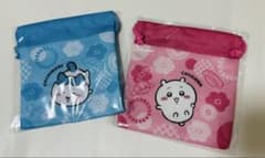 【値下げ】くら寿司コラボ ちいかわ ハチワレ　巾着袋のサムネイル