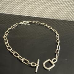 刻印あり】首周り50cmシルバー925 トグルクラスプ ネックレス - メルカリ