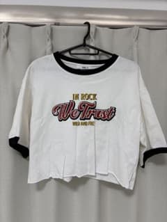 WEGO ロゴプリント ショート丈 Tシャツ ホワイトのサムネイル