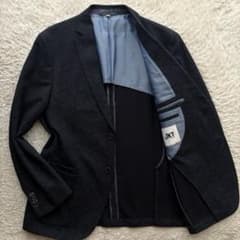 ★総柄★ JKT NEW YORK テーラードジャケット ペイズリー 花柄 紺