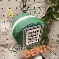 【No.134】 まんまるポーチ　デニム　丸型　アメカジ　デニムリメイクのサムネイル