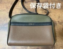 美品 FURLA ショルダーバッグ アヴリル カーキ ブラウン - メルカリ