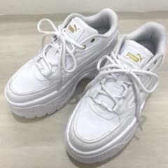 美品✨PUMAプーマ カルメン X-TRA 02WHT 23.5cm 厚底 白 - メルカリ