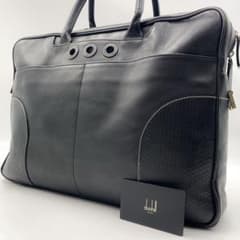 【美品】 ダンヒル dunhill ビジネスバッグ 書類鞄 黒 本革 A4可のサムネイル