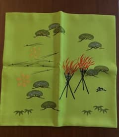 茶道具帛紗 江戸千家 正絹 御勅題袱紗11代川上閑雪 花押 紙箱付き