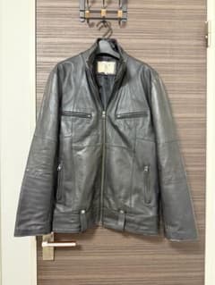 RUCCHE 黒 レザーライダースジャケット XL 羊革ジャン - メルカリ