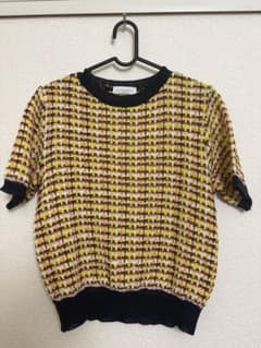 J.I.N Apparel マルチカラー チェック柄 ニット 半袖のサムネイル