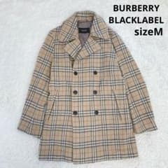 希少 BURBERRY ノバチェック柄ウールコート ピーコート ベージュ 日本製 希少 BURBERRY ノバチェック柄ウールコート ピーコート ベージュ 日本
