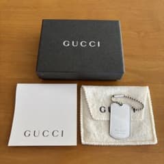 GUCCI ドックタグ ネックレス シルバー925 ボールチェーン 箱付きのサムネイル