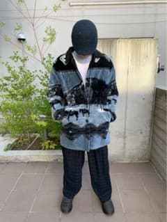 メンズ チェック柄 ワイドパンツ イージーパンツのサムネイル