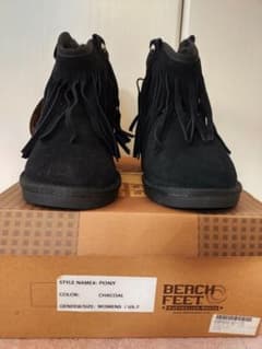 BEACH FEET フリンジ ムートンブーツ ブラック 23cmのサムネイル