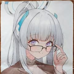 플레이 매트 블루 아카이브 생 소금 노아 안경 불아카 고무 매트 미소녀