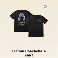 【新品未使用】coachella 2026 テミン　限定Tシャツ　Mサイズのサムネイル