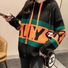 ニット セーター プルオーバー レディース フード付きのサムネイル