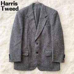 ハリスツイード】テーラードジャケット サイドベンツ ヘリンボーン M
