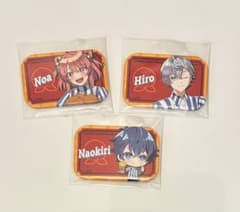 カラフルピーチ ウェンディーズ缶バッジ のあさん＆ヒロくん＆なおきり