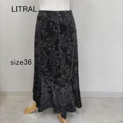 【新品タグ付き】LITRAL ペイズリー柄 マーメイドスカート 日本製のサムネイル