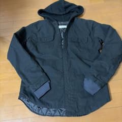 は*る様 SANDINISTA フード付きシャツジャケット ブラック Lのサムネイル