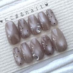 メルカリ便 ネイルチップ 現品 マグネット ニュアンス ネイルNO.438