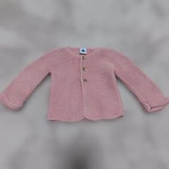 PETIT BATEAU ピンク ニットカーディガンのサムネイル
