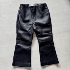 ZARA ブラック レザー パンツ 92cmのサムネイル