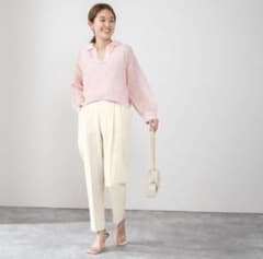 ノーリーズ イージー スリムパンツ ウォッシャブル キナリ ウエストゴムのサムネイル