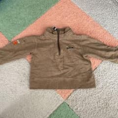 パーカー 100 ロンT アースカラー　ロゴ　キッズ　子供服のサムネイル