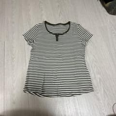 Croft & Barrow ヘンリーネック ボーダー Tシャツ Sのサムネイル