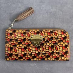 極美品 ATAO リモ ヴィトロ ステンドグラス 長財布 L字ファスナー 桜 