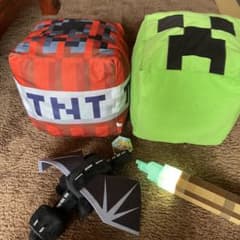 Minecraft TNT & Creeperクッション・エンダードラゴン・松明のサムネイル
