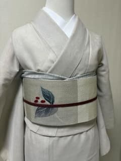 d*t様 紗袷　訪問着・名古屋帯セット　萩　身丈158ｃｍ　裄65 d*t様 紗袷 訪問着・名古屋帯セット 萩 身丈158cm 裄65 - メルカリ