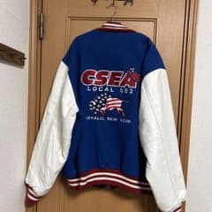 CSEA LOCAL 003 スタジャン 袖レザーのサムネイル