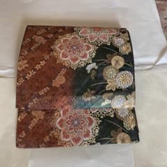 銅鏡箔　【美品】袋帯のサムネイル