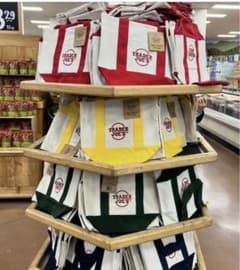 TRADER JOE'S トレジョ　ミニトートバッグ　【青色】のサムネイル
