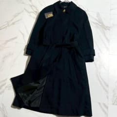 極美品 AKRIS カシミヤ100% ロングコート 金ボタン ベルト スイス製